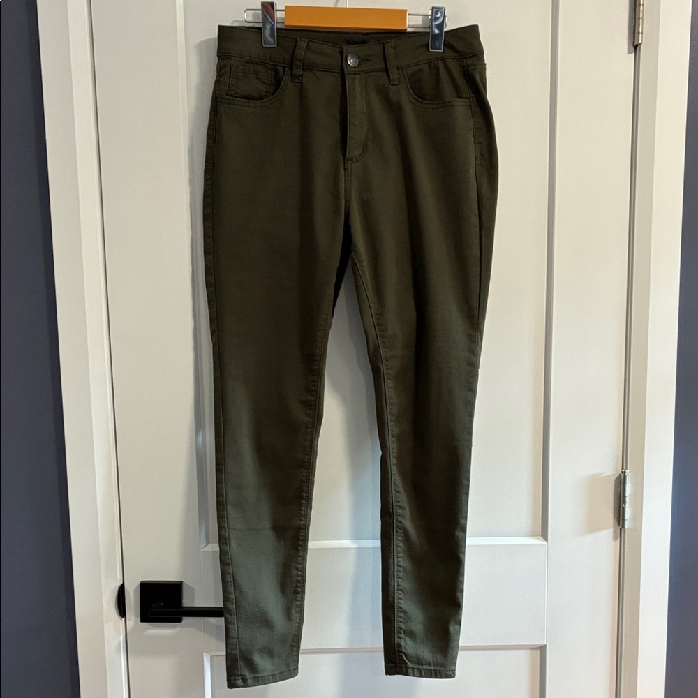 Olive Green Skinny Jeans by Warehouse One